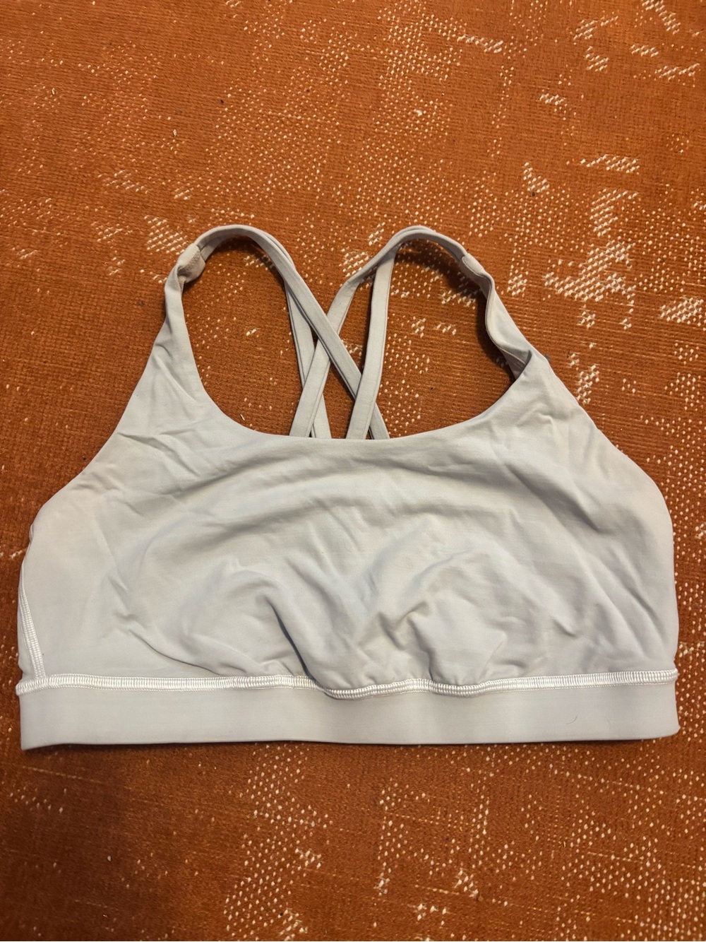 Lululemon Crossback Light Gray Sports Bra - Breathable Support